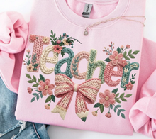 Load image into Gallery viewer, Teachers - Faux Embroidery