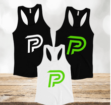 Load image into Gallery viewer, Prime Black Tank Tops - Lime Green Logo
