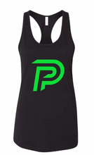 Load image into Gallery viewer, Prime Black Tank Tops - Lime Green Logo
