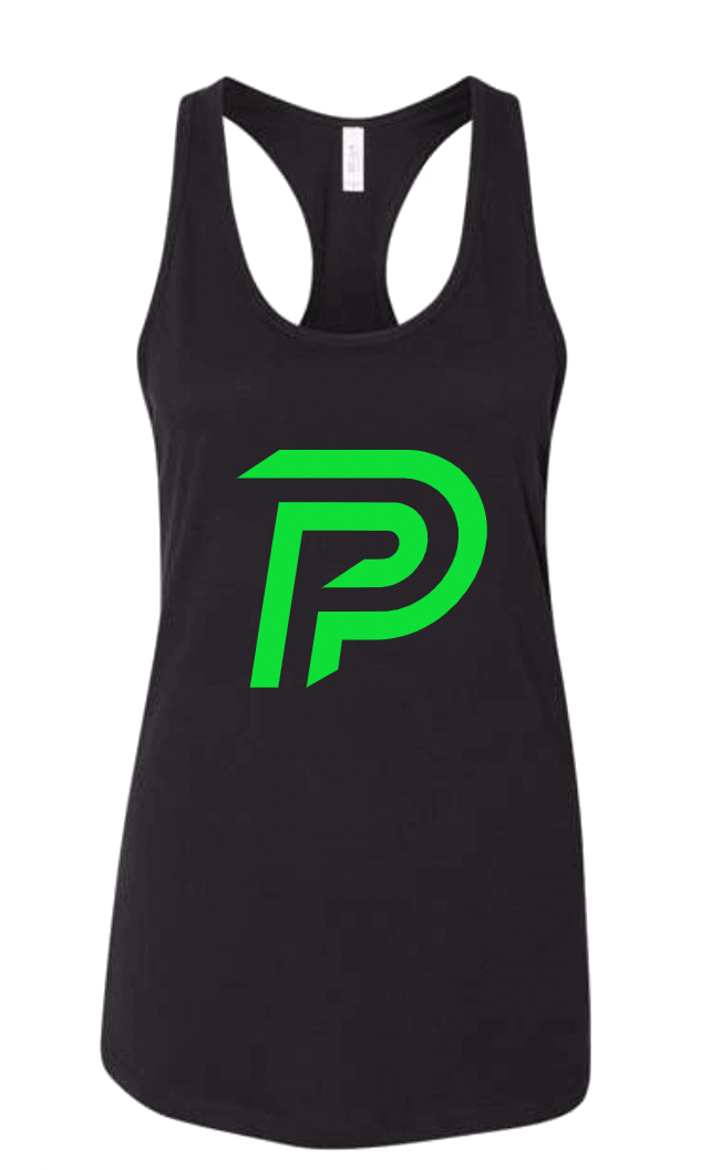 Prime Black Tank Tops - Lime Green Logo
